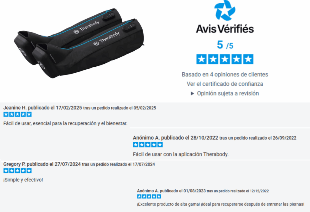opiniones de los clientes sobre therabody Recovery Air