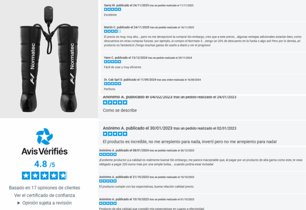 Opiniones de los clientes sobre Normatec 3
